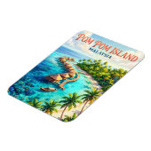 Magnet Flexible Île Pom Pom Malaisie (Côté Gauche)