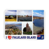 Magnet Flexible Îles Falkland - I Love - (Horizontal)