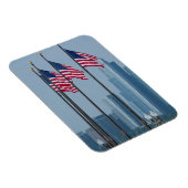 Magnet Flexible Illinois, Chicago. Navy Pier, drapeaux américains (Côté Droit)