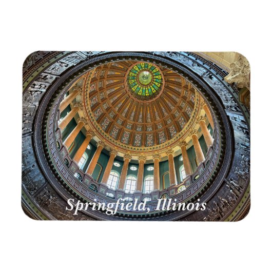 Magnet Flexible Illinois State Capitol à Springfield, IL (Horizontal)