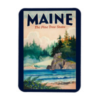 Illustration artistique de phare du Maine pour voy