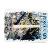 Magnet Flexible Illustration Buenos Aires Argentina Skyline (Horizontal)