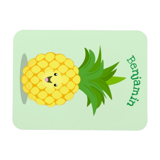 Magnet Flexible Illustration d'ananas mignon (Horizontal)