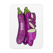 Magnet Flexible Illustration d'aubergine (Vertical)