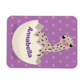 Magnet Flexible Illustration d'autruche pour bébé à couver mignon (Horizontal)
