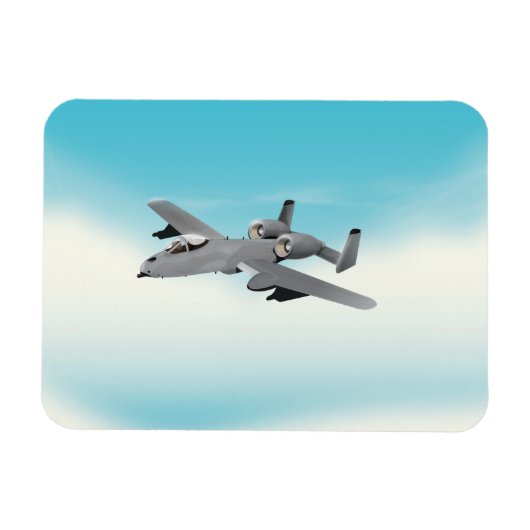 Magnet Flexible Illustration d'avion militaire A10 (Horizontal)