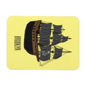 Magnet Flexible Illustration de bateau pirate (Horizontal)