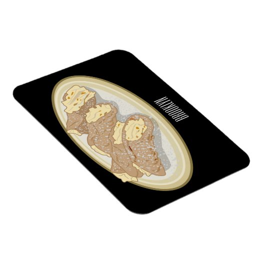 Magnet Flexible Illustration de Cannoli (Côté Droit)