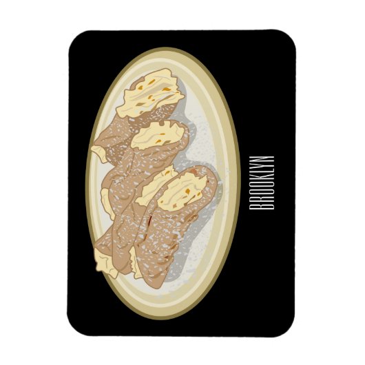 Magnet Flexible Illustration de Cannoli (Vertical)
