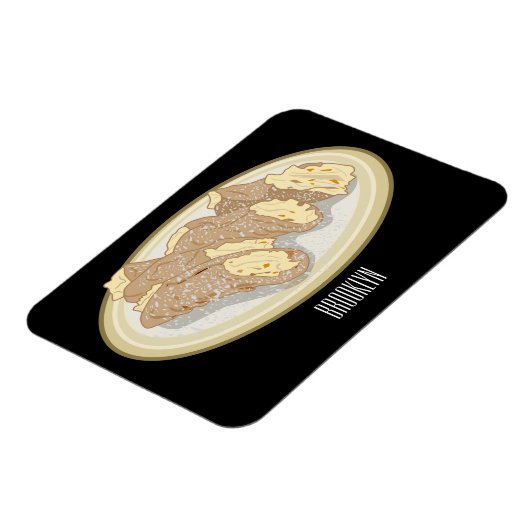 Magnet Flexible Illustration de Cannoli (Côté Gauche)