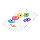 Magnet Flexible Illustration de caricature de macarons marrant mig (Côté Gauche)