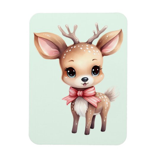 Magnet Flexible Illustration de cartoon de bébé cerf mignon (Vertical)