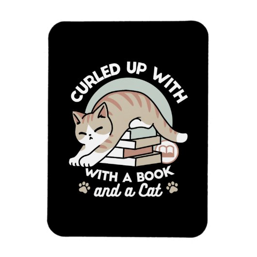 Magnet Flexible Illustration de chat Lover - Curled Up & Cosy (Vertical)