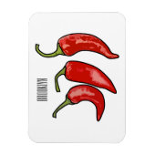 Magnet Flexible Illustration de chili (Vertical)