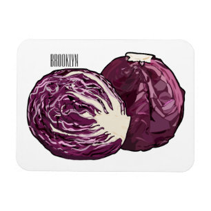 Magnet Flexible Illustration de chou rouge