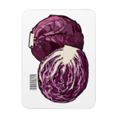 Magnet Flexible Illustration de chou rouge (Vertical)