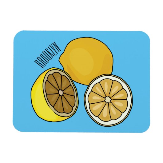 Magnet Flexible Illustration de citron (Horizontal)