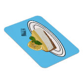 Magnet Flexible Illustration de citron cheesecake (Côté Droit)