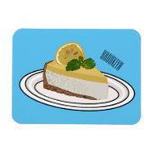 Magnet Flexible Illustration de citron cheesecake (Horizontal)