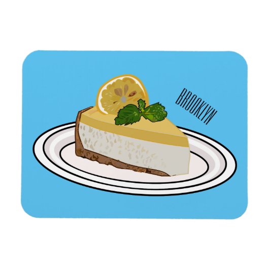 Magnet Flexible Illustration de citron cheesecake (Horizontal)