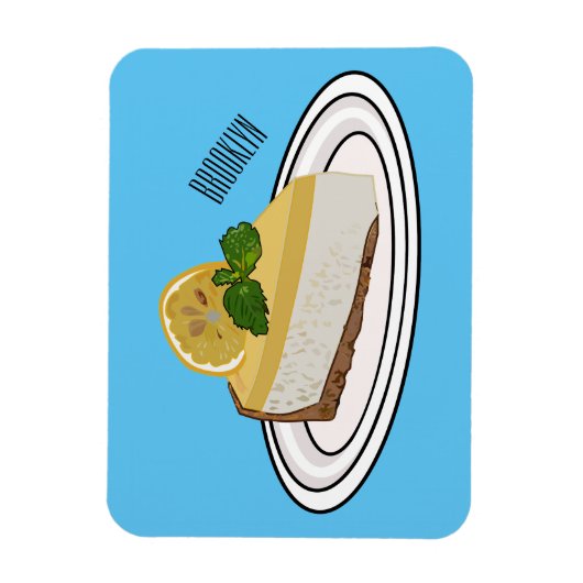 Magnet Flexible Illustration de citron cheesecake (Vertical)
