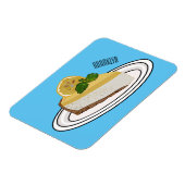 Magnet Flexible Illustration de citron cheesecake (Côté Gauche)