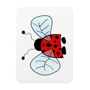 Magnet Flexible Illustration de coccinelle mignonne