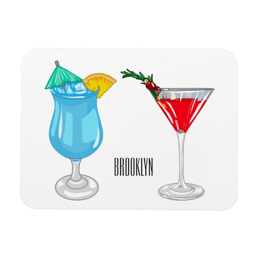 Magnet Flexible Illustration de cocktail (Horizontal)