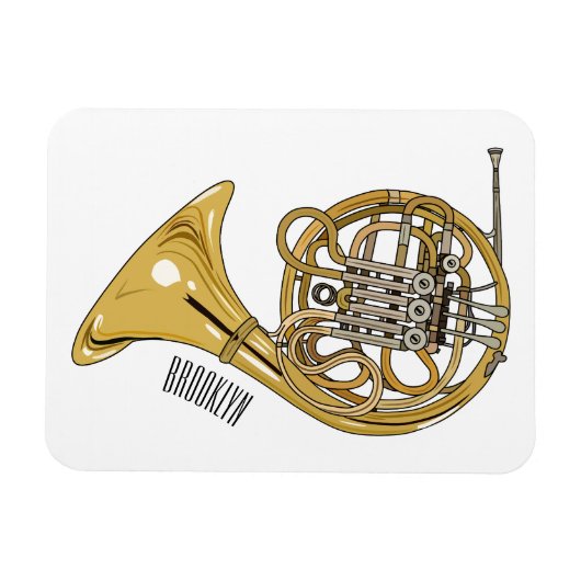 Magnet Flexible Illustration de corne française (Horizontal)