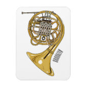 Magnet Flexible Illustration de corne française (Vertical)