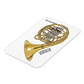 Magnet Flexible Illustration de corne française (Côté Gauche)