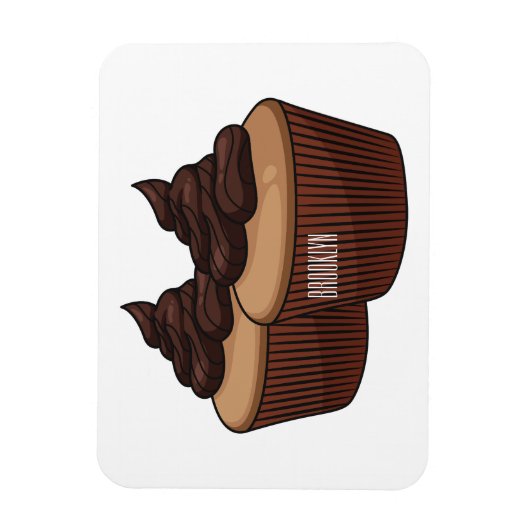 Magnet Flexible Illustration de Cupcake (Vertical)