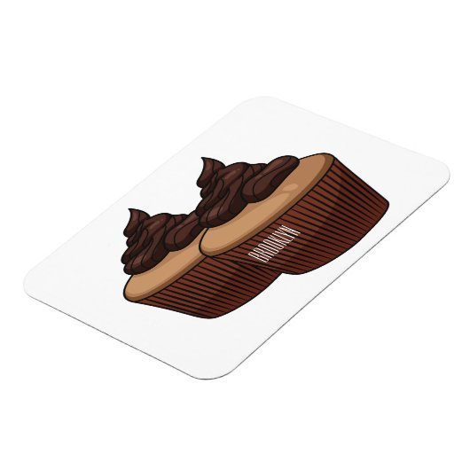 Magnet Flexible Illustration de Cupcake (Côté Gauche)