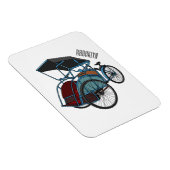 Magnet Flexible Illustration de cyclo-pousse (Côté Droit)