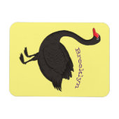 Magnet Flexible Illustration de cygne noir (Horizontal)