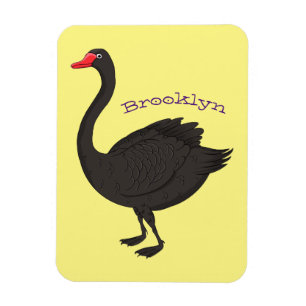 Magnet Flexible Illustration de cygne noir