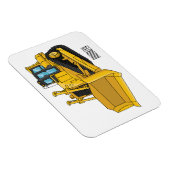 Magnet Flexible Illustration de dessin animé Bulldozer (Côté Droit)