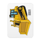 Magnet Flexible Illustration de dessin animé Bulldozer (Vertical)
