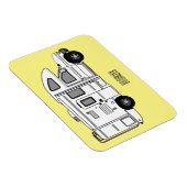 Magnet Flexible Illustration de dessin animé Campervan (Côté Droit)