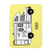 Magnet Flexible Illustration de dessin animé Campervan (Vertical)