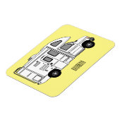 Magnet Flexible Illustration de dessin animé Campervan (Côté Gauche)