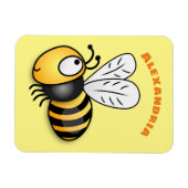 Magnet Flexible Illustration de dessin animé d'abeilles joyeux (Horizontal)