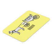 Magnet Flexible Illustration de dessin animé de cheval et de carro (Côté Gauche)