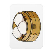 Magnet Flexible illustration de dessin animé de dim sum (Vertical)