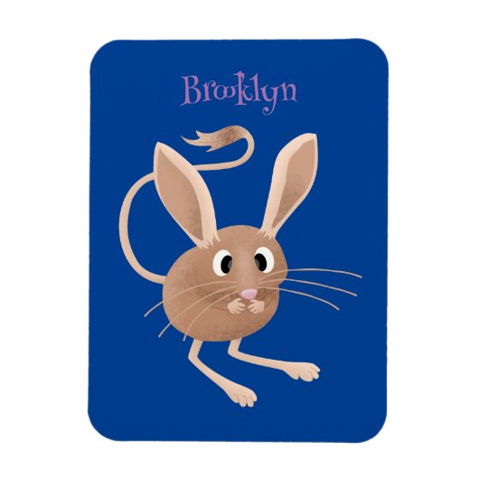 Magnet Flexible Illustration de dessin animé de jerboa aux longues (Vertical)