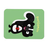 Magnet Flexible Illustration de dessin animé de mouffette heureuse (Horizontal)
