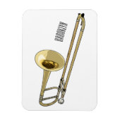 Magnet Flexible Illustration de dessin animé de Trombone (Vertical)