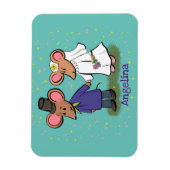 Magnet Flexible Illustration de dessin animé d'un couple de souris (Vertical)