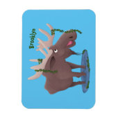 Magnet Flexible Illustration de dessin animé d'un orignal heureux (Vertical)
