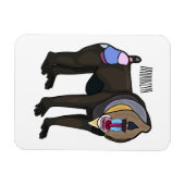 Magnet Flexible Illustration de dessin animé Mandrill (Horizontal)
